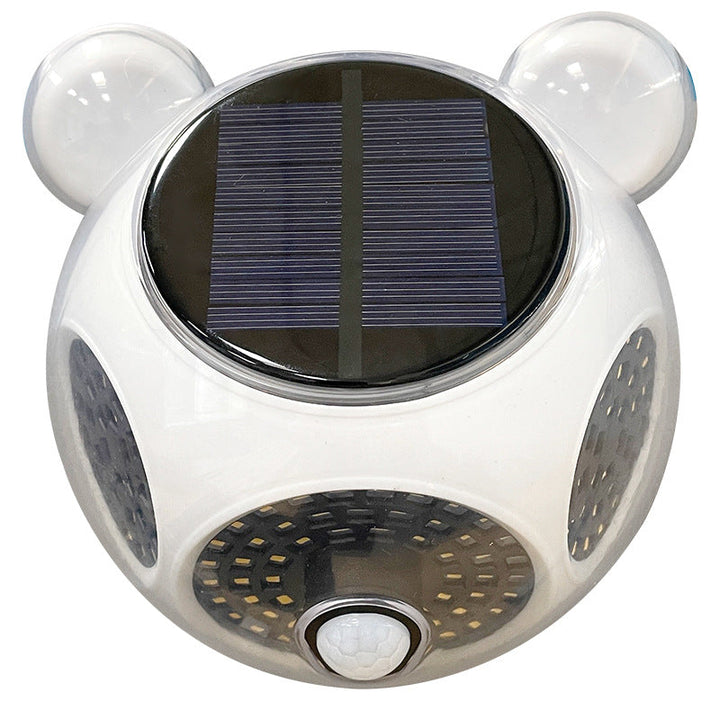 Solar Body Sensor Rund Form LED Patio Utendørs Vegglys Lampe | Skanto
