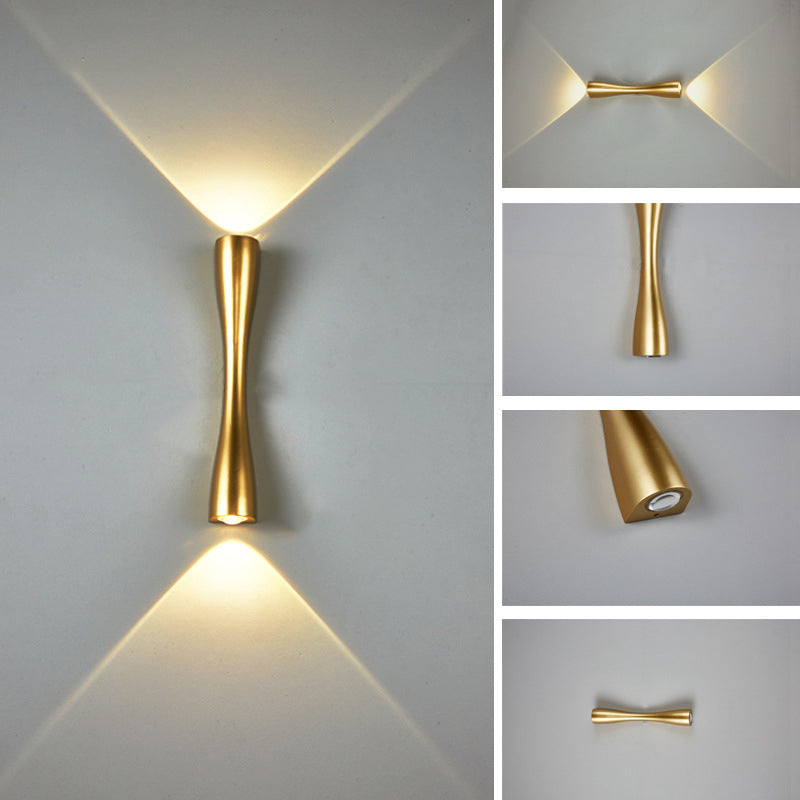 Skanto | Moderne Enkel Lang Horn 2-Lys LED Innendørs og Utendørs Vegglampe