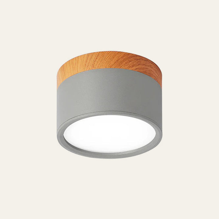 Moderne LED-deckenleuchte, flatenbündig, sylinderformig