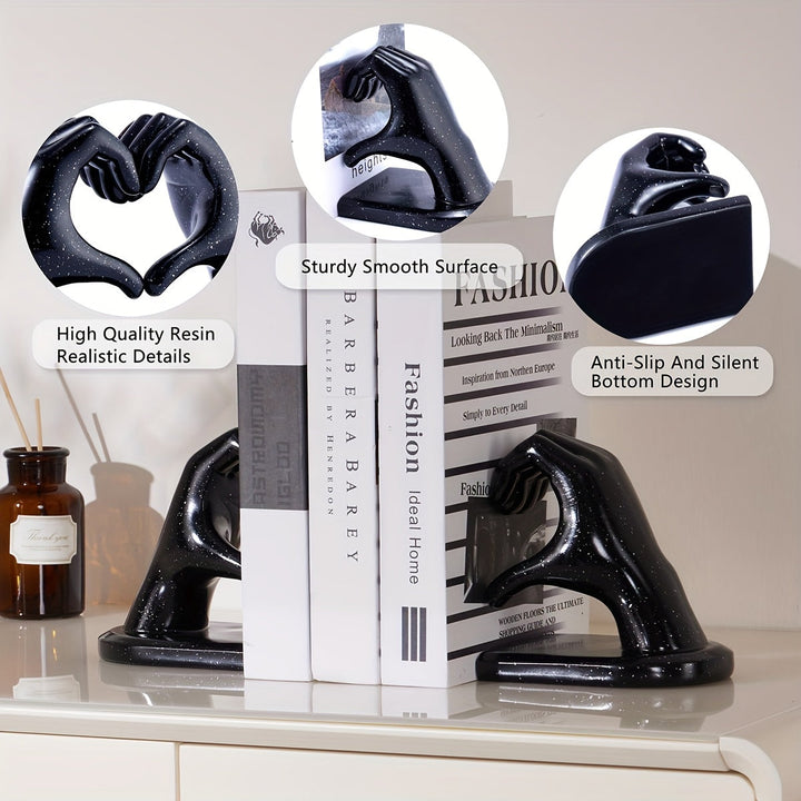 Chic Heart Support - Moderne Finger Bokholdere i Gull Skanto