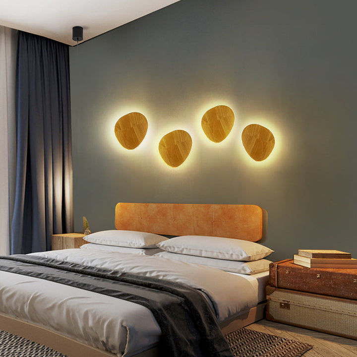 Skanto | Moderne Minimalistisk Rund Uregelmessig Oval Tre LED Vegglampe for Stue