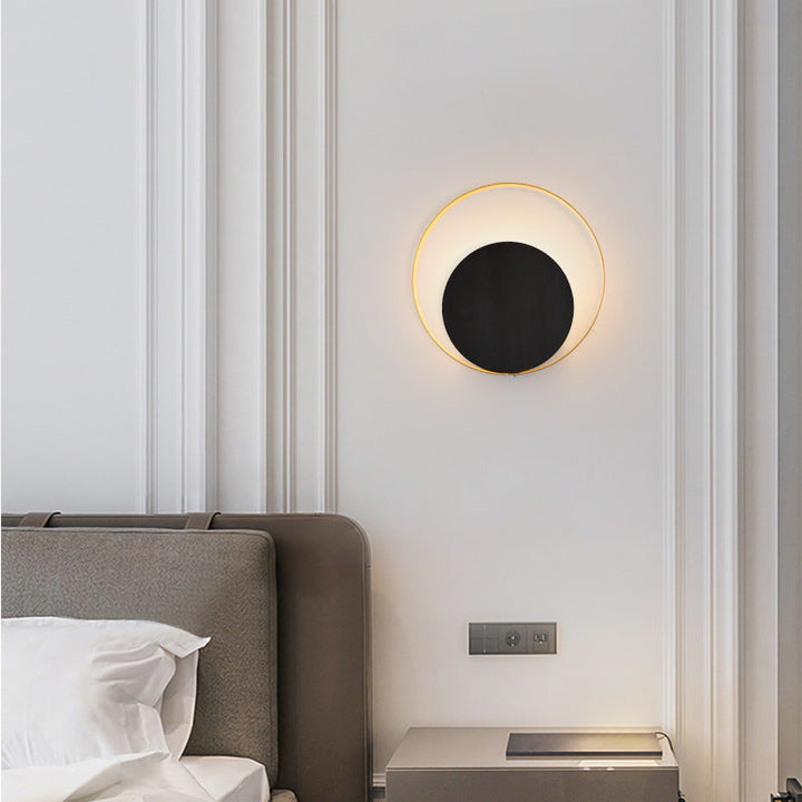 Skanto | Moderne Minimalistisk Jern Sirkel Ring 1-Lyskilde Vegglampe For Soverom