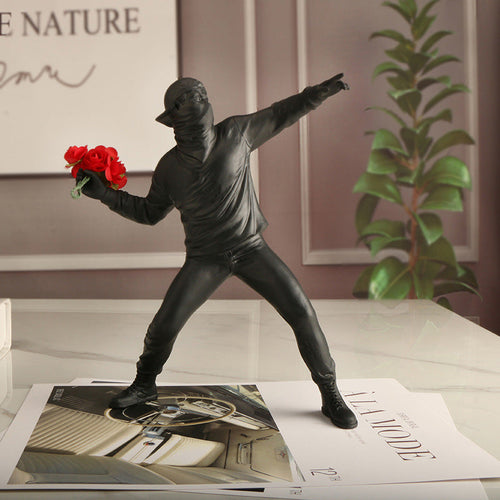 Banksy Flower Rioter Ornament | Skanto
