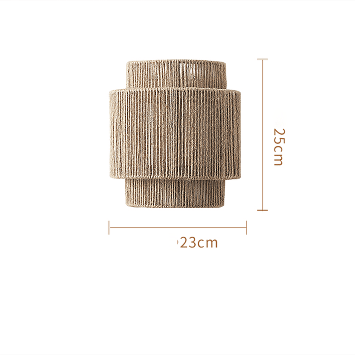 Skanto | HempLume - Vintage LED lampe - Bohemsk kurv - Naturlig preg