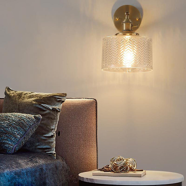 Skanto | Nordisk Minimalistisk Kreativ Messing Sylinder 1-Lys Vegglampe