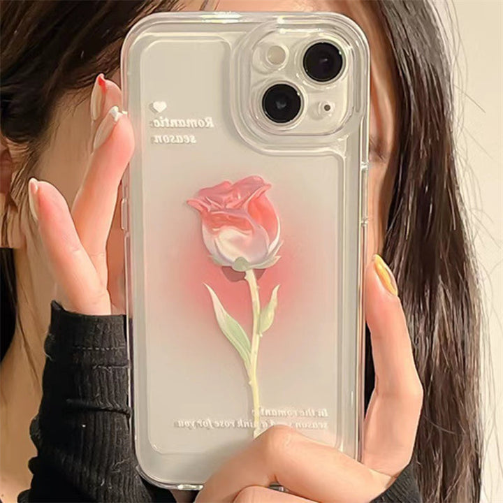 Skanto | Fashion Tulip Rose Blomst Floral Myk Støtsikker Kompatibel med Sak for iPhone