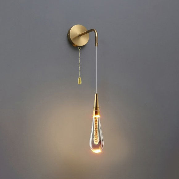 Skanto | Moderne Luksus Dråpeformet Glass LED Vegglampe For Soverom