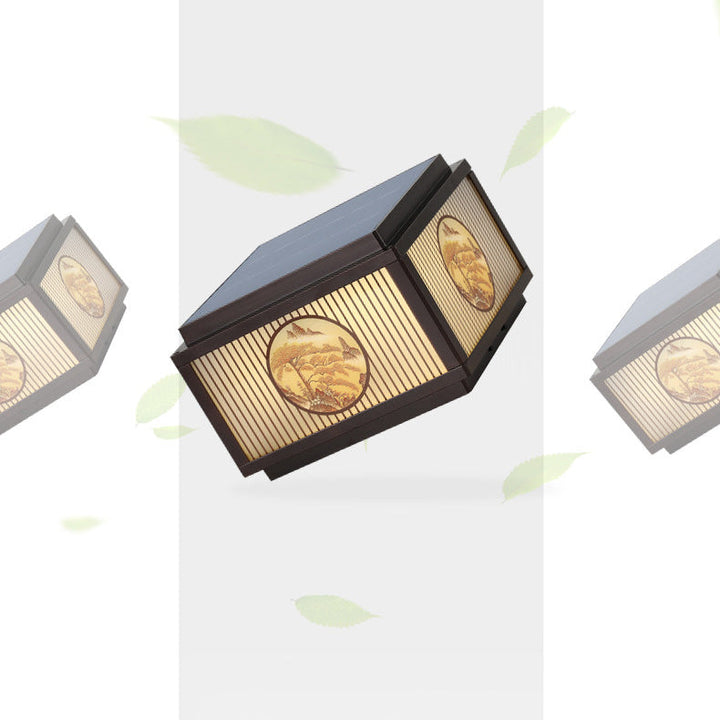 Moderne minimalistiske solvanntette firkantede aluminiums glass LED post hodelys for hage | Skanto