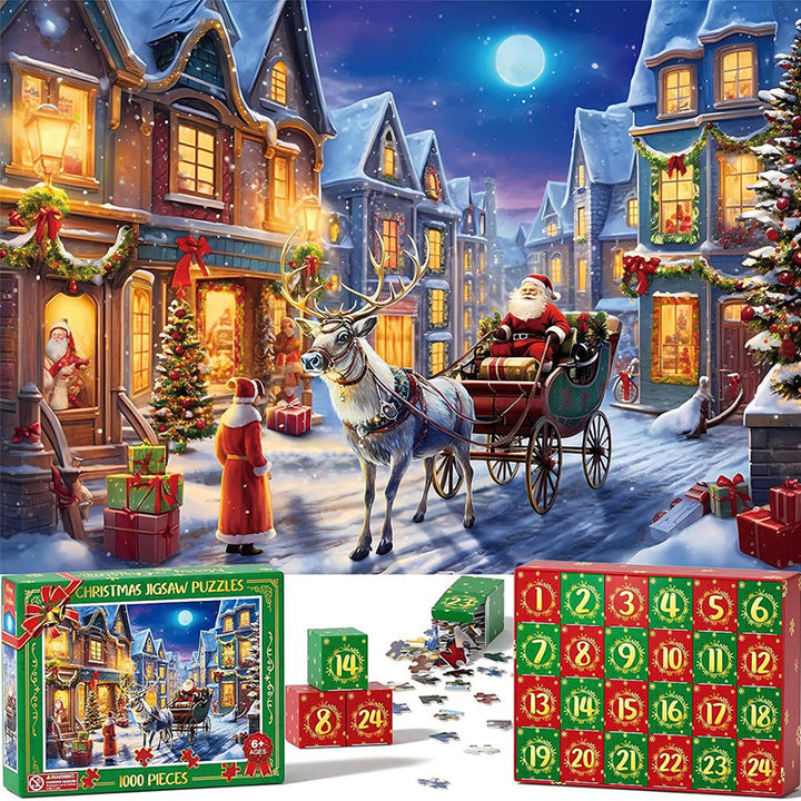 Skanto | 1000PCS Jule puslespill Adventskalender - Julegave