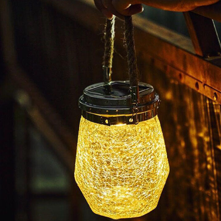Samtidig KREATIV sprukket glassflaske stjerne dekor LED solcelle lyskjede for utendørs terrasse | Skanto