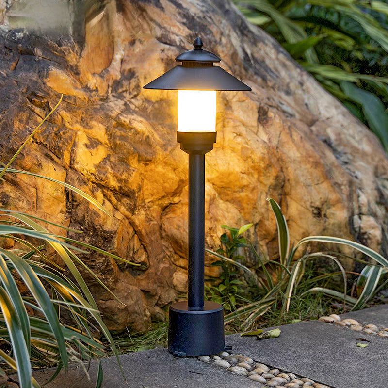Moderne Minimalistisk Paraply Vanntett Aluminiums Marmor LED Utendørs Lys For Hage | Skanto