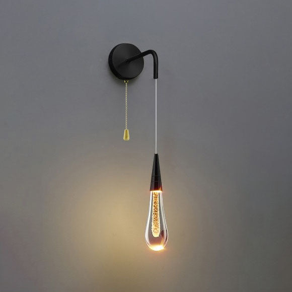 Skanto | Moderne Luksus Dråpeformet Glass LED Vegglampe For Soverom