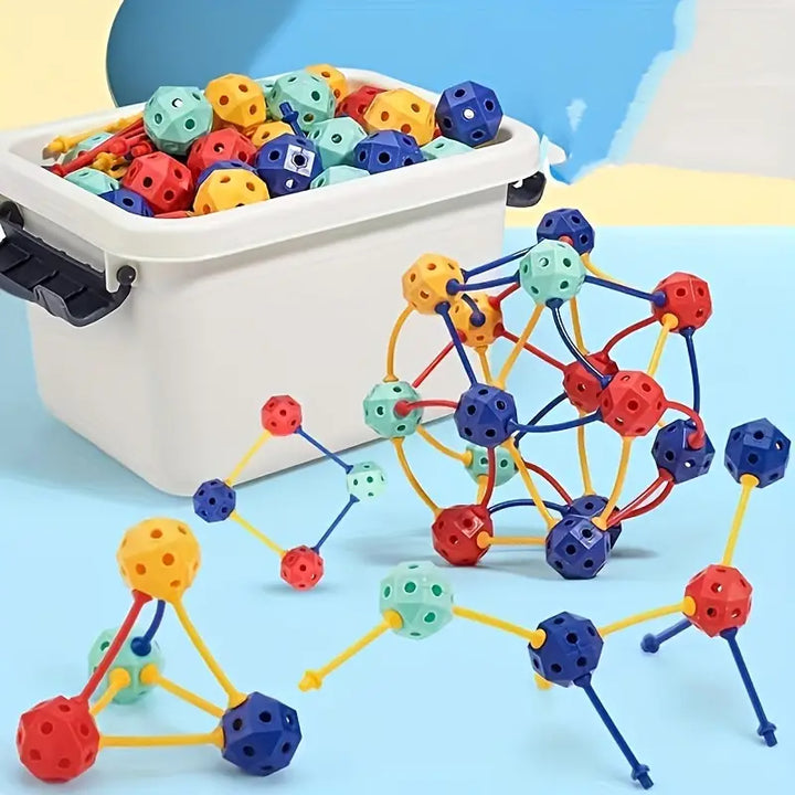 Skanto | Fleksible PVC-perler – Kreative 3D-byggesteiner for barn å bygge og utforske