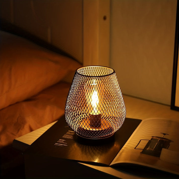 Skanto | RusticMesh Bordlampe Sett – Industriell Stil og Atmosfærisk Belysning
