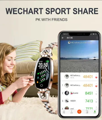 Skanto | Vanntett Smart Fitness Armbånd m/ HR & BP Overvåker for Kvinner