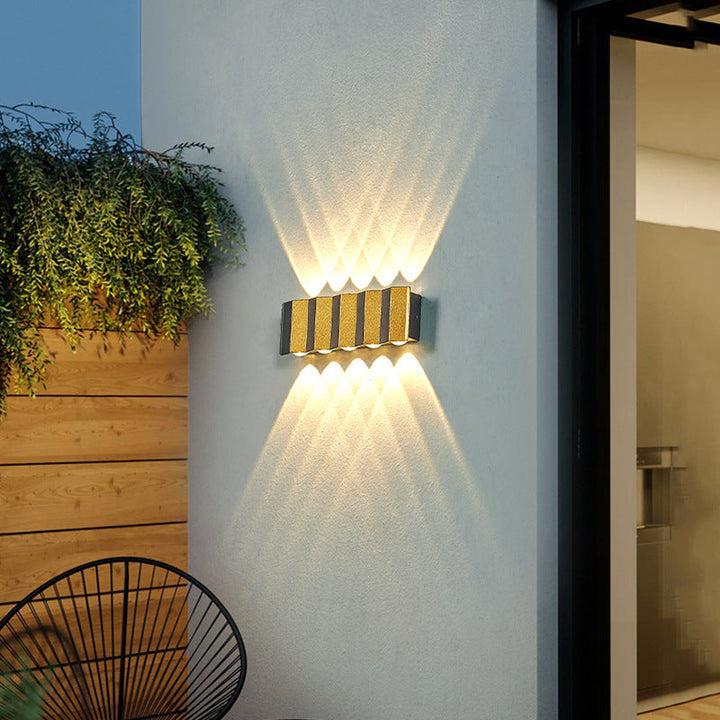 Skanto | Moderne Lys Luksus Gyldent Aluminium Utendørs Vanntett Terrasse LED Vegglampe