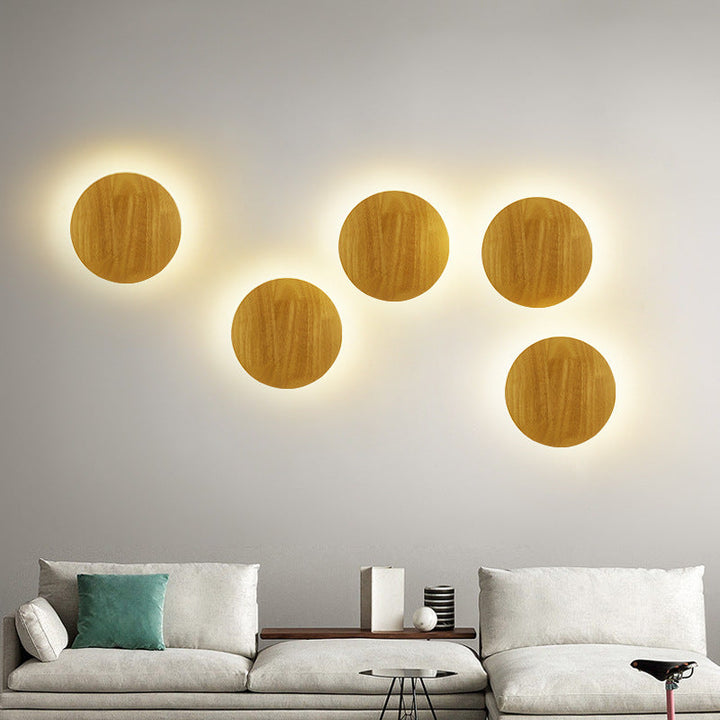 Skanto | Moderne Minimalistisk Rund Uregelmessig Oval Tre LED Vegglampe for Stue