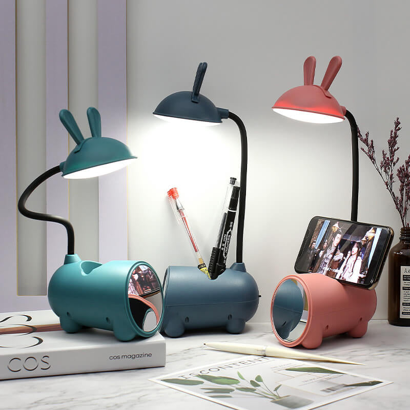 Skanto | Tegneserie Kreativ Kanin LED Berørings USB Pennholdere Skrivbord Lampe
