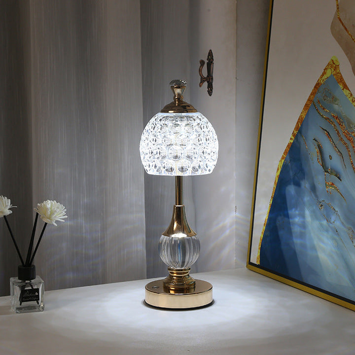 Skanto | Moderne Kreativ Ananas Metall Akryl USB LED Bordlampe for Soverom