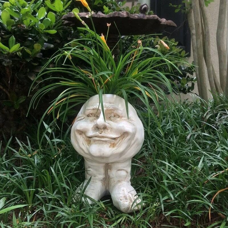 Skanto | Ansikts Statue Plantepotte