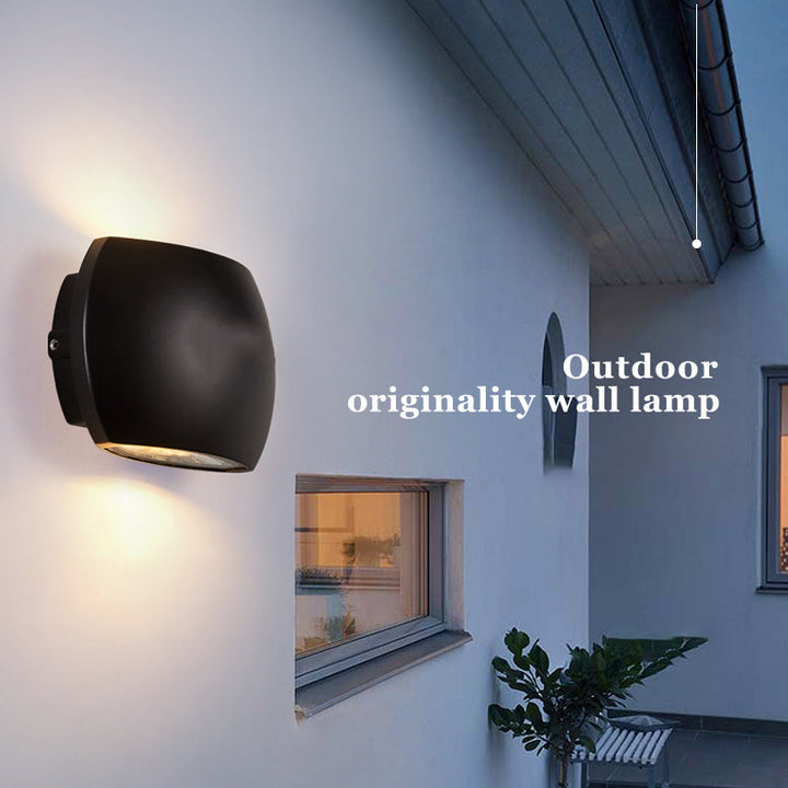 Moderne Industriell Halvsirkel Aluminium LED Utendørs Vegglampe For Hage | Skanto