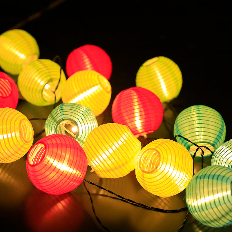 Skanto | Moderne Art Deco Solvannbestandig Stoff Lantern Ball LED Lyskjetting Utendørs Landskapslys For Utendørs Patio