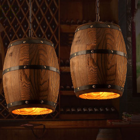 Skanto | BarrelGlow Vintage Pendellampe | Trevinfat Design | 1-pære | Rustikk Belysning