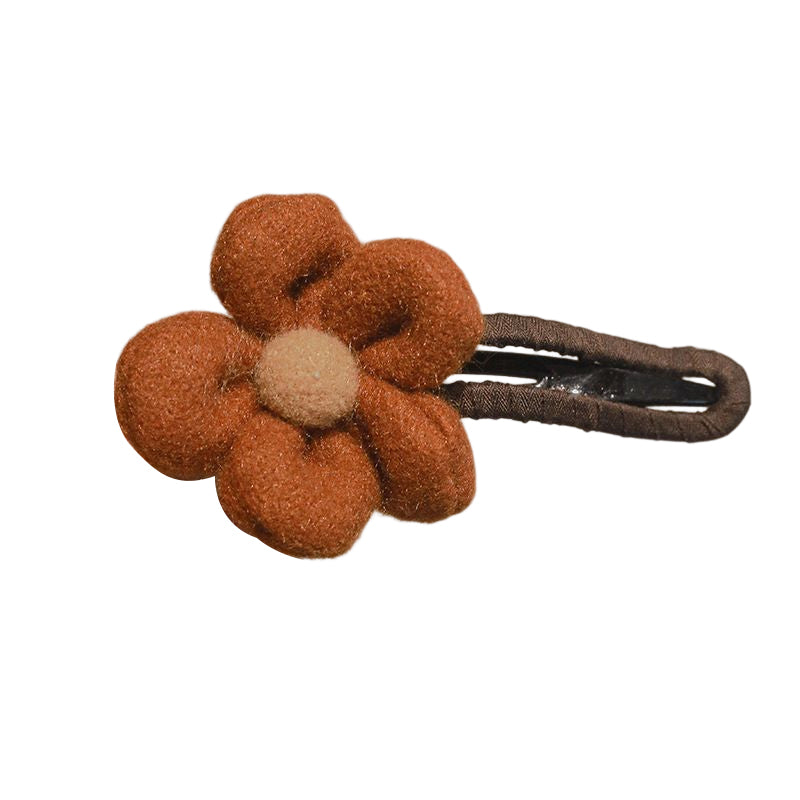 Elegant Plush Flower Hairpins Skanto