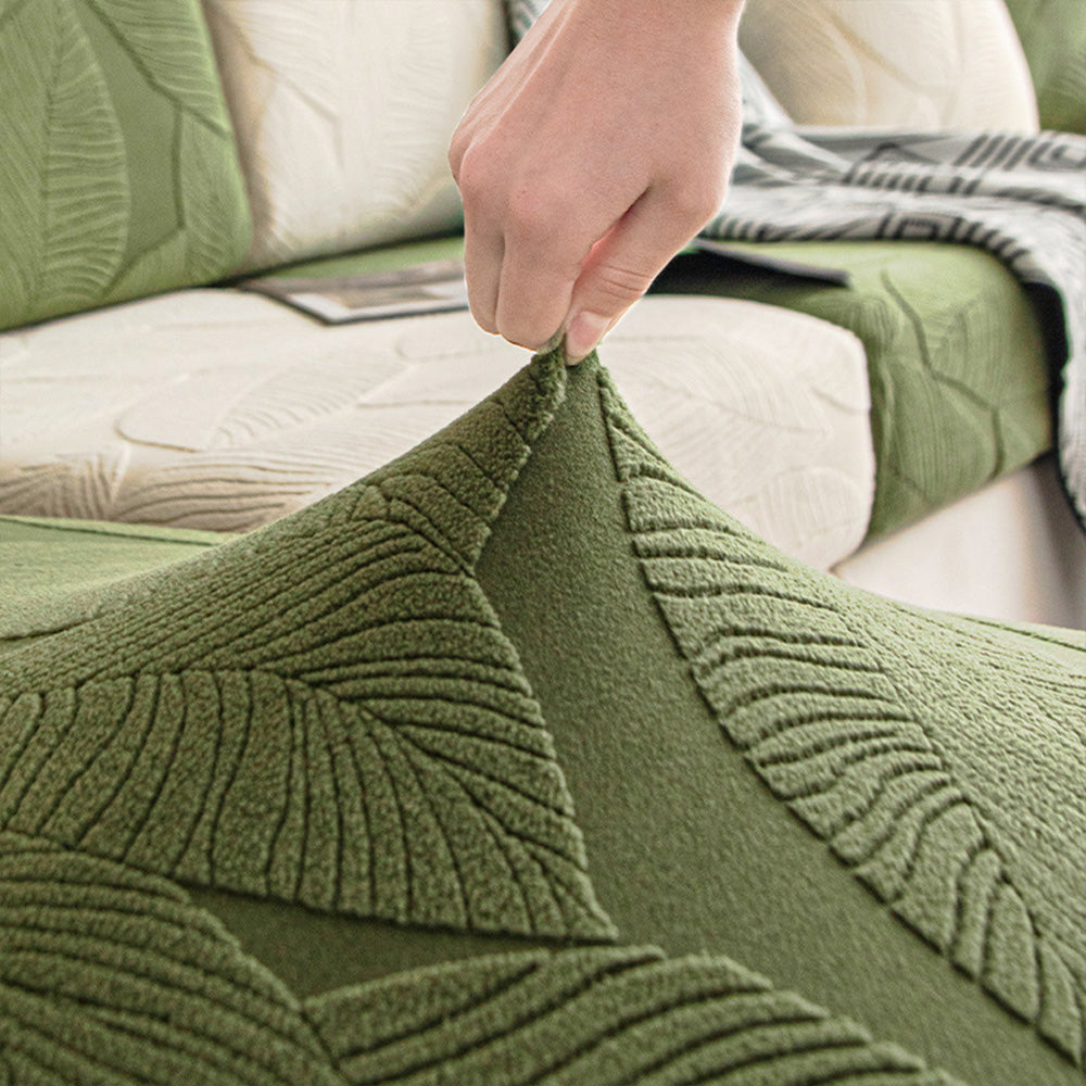 Moderne Leaf Jacquard Vanntett Anti-Ripe Sofa Dekken | Skanto