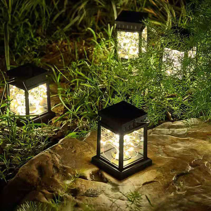 Moderne Minimalistiske Sol Rechteckige Jern Glass LED Utendørslys For Hage | Skanto