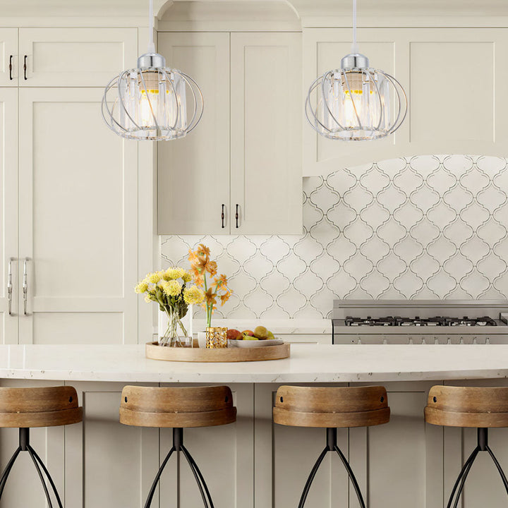 Skanto | Pendellampe svart glass kule taklampe