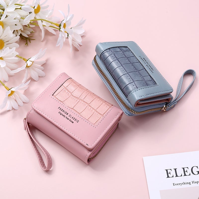 Skanto | Large Capacity Multi-Card Zipper Tri-Fold Myntpung