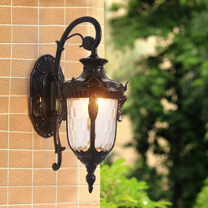 Europeisk Deluxe Lantern Utendørs Vanntett 1-Lys Vegglampe | Skanto