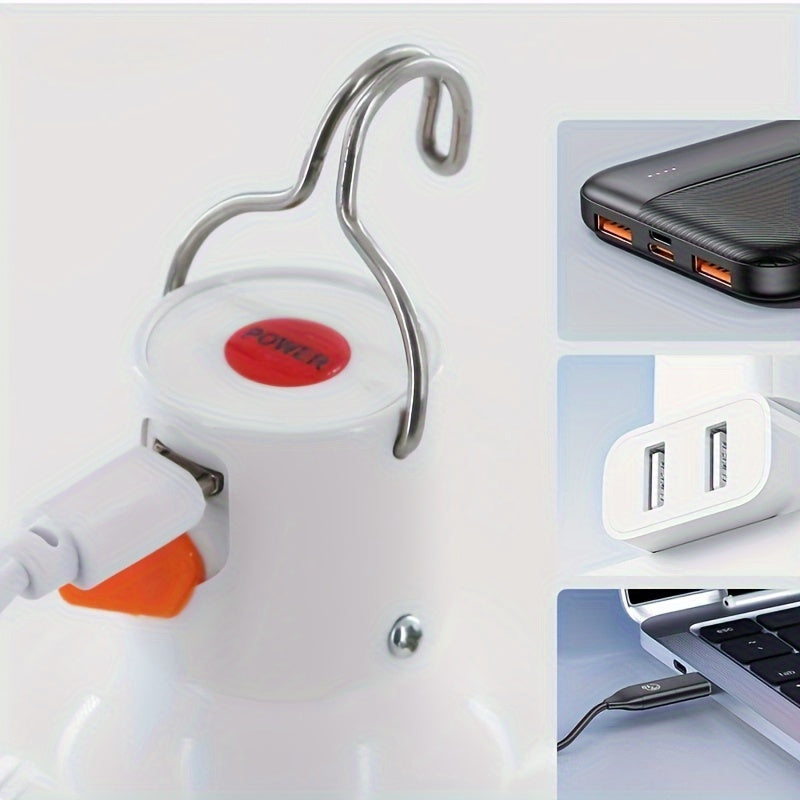 PowerGlow LED Lampe - Oppladbar USB Lampe med Litiumbatteri og ABS-hus | Skanto