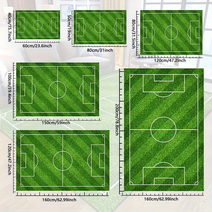 Skanto | SoccerPlay | Antiskli Vaskbar Teppe for Stue & Soverom