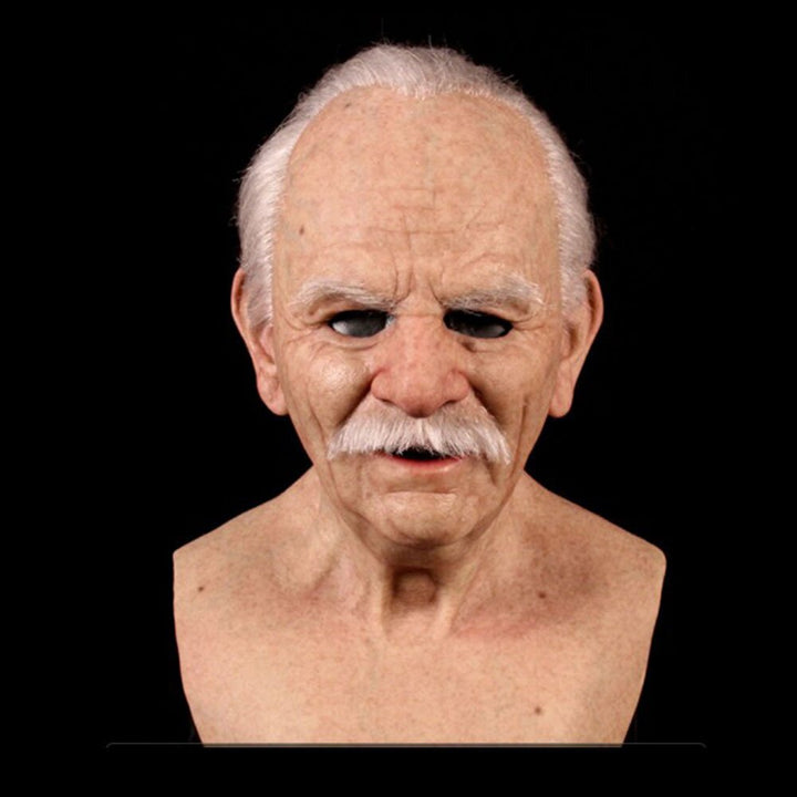 Creepy Old Man Maske – Realistisk Lateks Halloween Maske for Voksne | Skanto