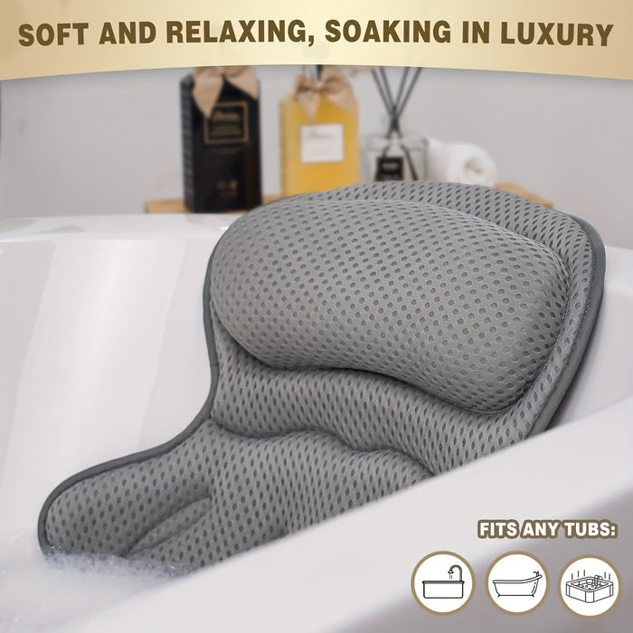 Skanto | LuxieSpa 4D Luxe Badpute - Pustende pute med nakke- og ryg støtt for et avslappende bad