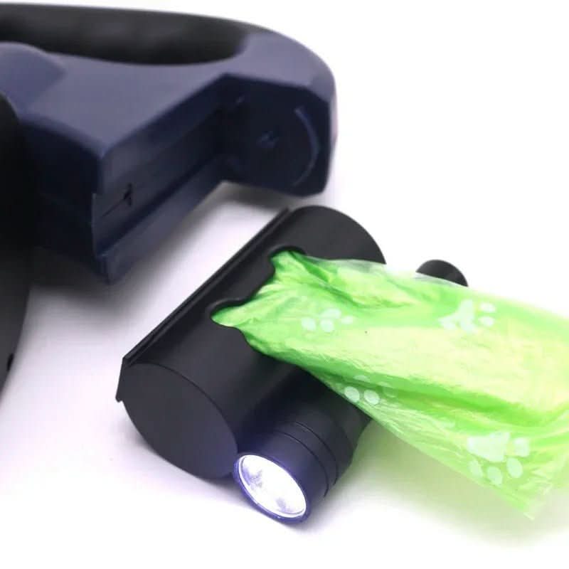 Skanto | Bordeaux Duo – Dobbel leder med LED & pose dispenser for to hunder