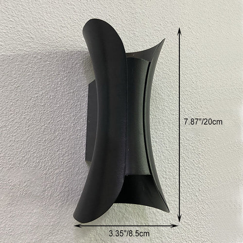 Moderne minimalistisk vanntett rektangulær aluminiums LED vegglampe for utendørs terrasse | Skanto