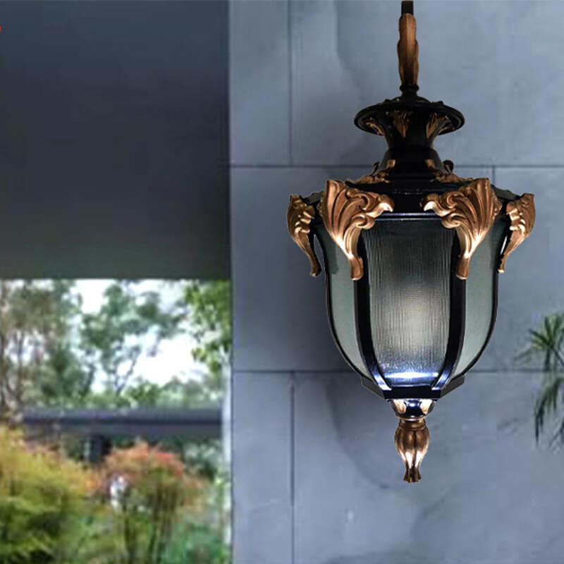 Europeisk Retro Laterne Glass Utendørs Vanntett 1-Lykt Vegglampe | Skanto