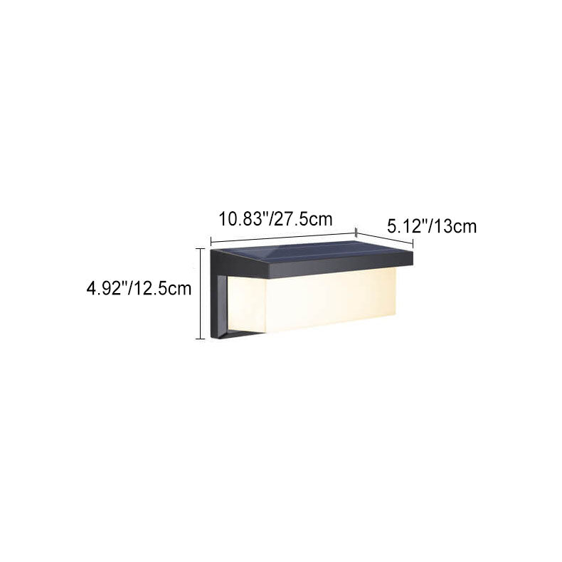 Skanto | Moderne Minimalistisk Solrektangel PC LED Utendørs Vegglampe For Utendørs Patio