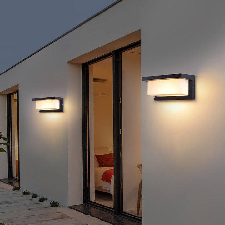Skanto | Moderne Minimalistisk Solrektangel PC LED Utendørs Vegglampe For Utendørs Patio