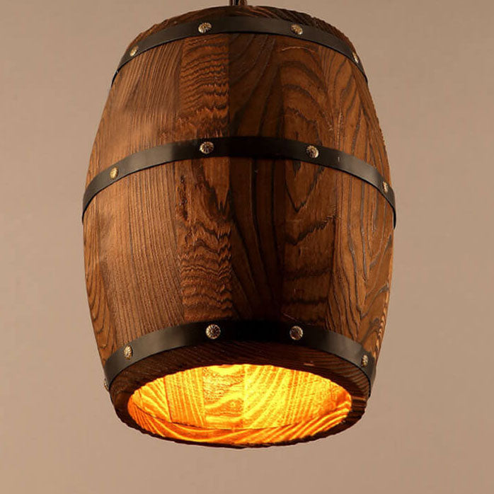 Skanto | BarrelGlow Vintage Pendellampe | Trevinfat Design | 1-pære | Rustikk Belysning