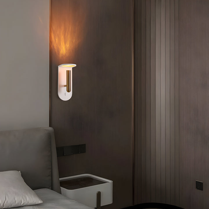 Justerbar nordisk LED-vegglampe med flammeeffekt Skanto
