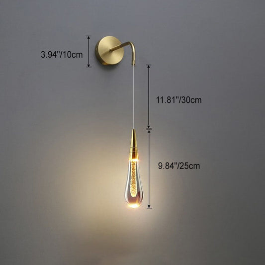 Norvo | Moderne Luksus Dråpeformet Glass LED Vegglampe For Soverom