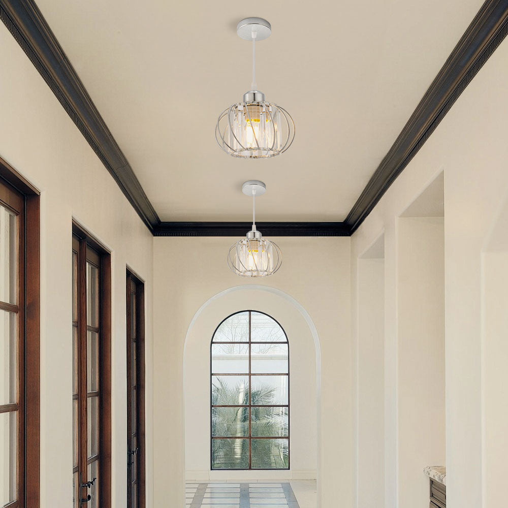 Skanto | Pendellampe svart glass kule taklampe
