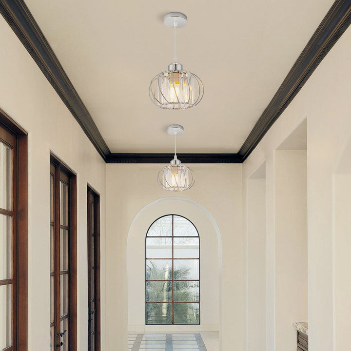 Skanto | Pendellampe svart glass kule taklampe