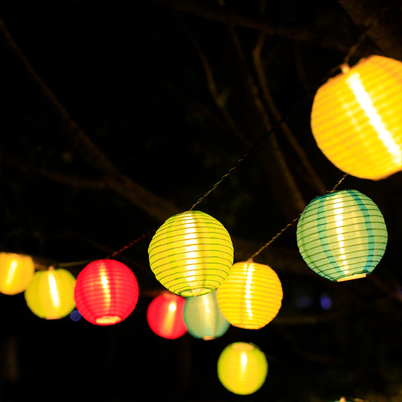 Skanto | Moderne Art Deco Solvannbestandig Stoff Lantern Ball LED Lyskjetting Utendørs Landskapslys For Utendørs Patio