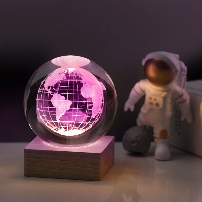 Skanto | 3D Galaxy Crystal Ball Nattlampe Dekorlampe