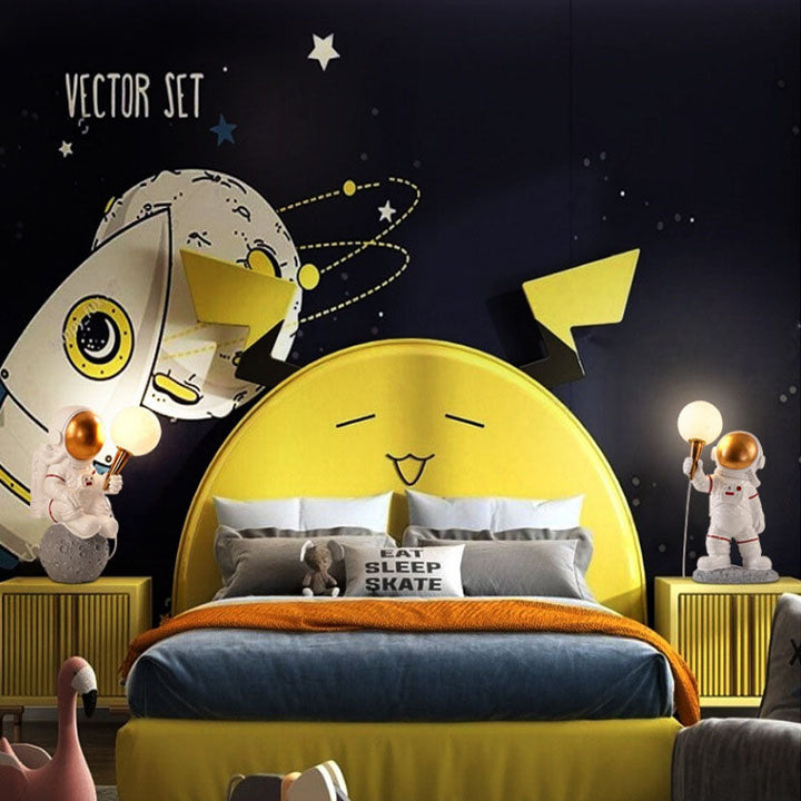 Skanto | CosmoBuddy Astronaut Vegglampe | Kreativ Design | Harpiks & ABS | LED Soveromslampe